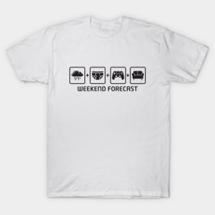 Gamer's Weekend Forecast T-Shirt Dark T-Shirt